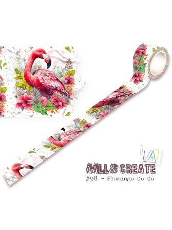 Washi Tape N° 98 - Flamingo Go Go - Aall & Create