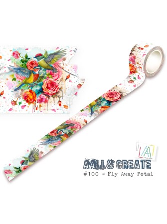Washi Tape N° 100 - Fly Away Petals - Aall & Create