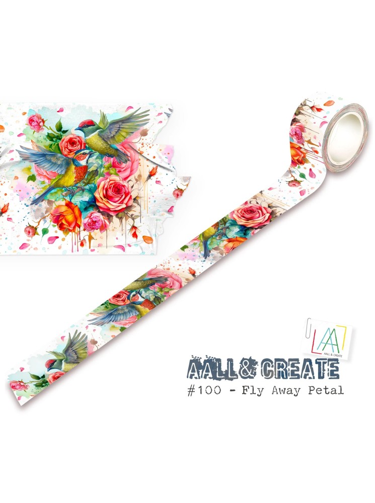 Washi Tape N° 100 - Fly Away Petals - Aall & Create
