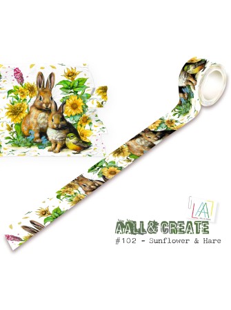 Washi Tape N° 102 - Sunflower & Hare - Aall & Create