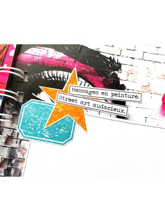 Planche d'étiquettes textes à découper - Collection "Graffiti" - Graffiti Girl