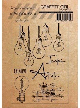 Ampoules - Tampon clear - Collection "Surtension" - Graffiti Girl