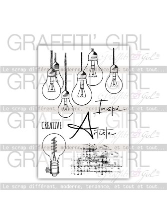 Ampoules - Tampon clear - Collection "Surtension" - Graffiti Girl