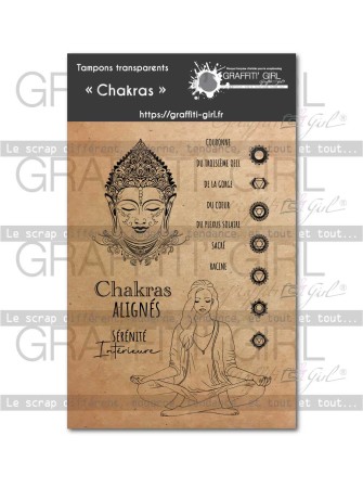 Chakras - Tampon clear - Collection "Sérénité Astrale" - Graffiti Girl