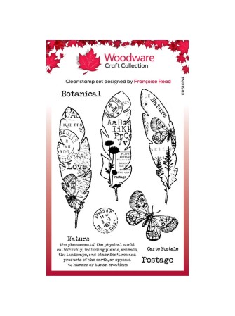 Tampon clear : Paper Feathers - Woodware Craft Collection