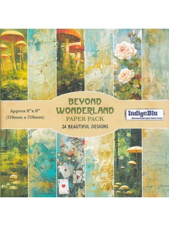 Pack papiers mat 20 x 20 cm - Collection "Beyond Wonderland" - IndigoBlu