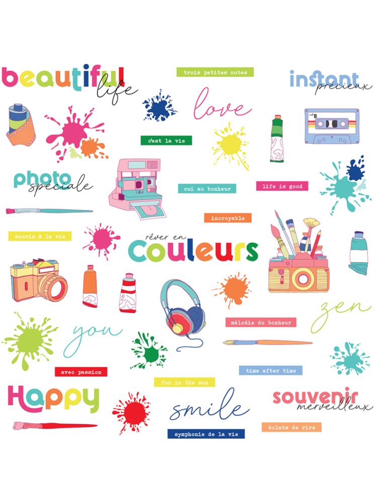 Die cuts motifs - Collection "Colorful life" - Ha Pi Little Fox
