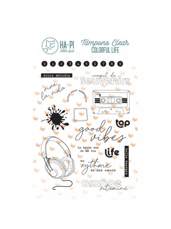 Orange - Collection "Colorful life" - Tampon clear - HA PI Little fox