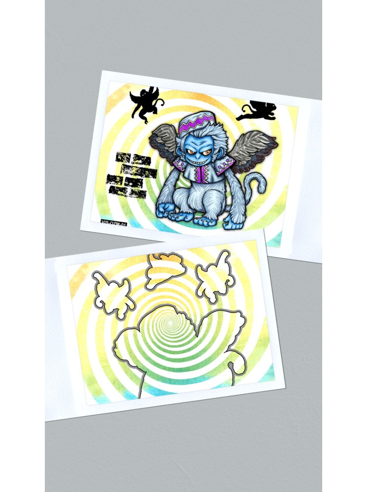 Flying Monkey - matrice de découpe et tampons - Collection "Oz" - Visible Image
