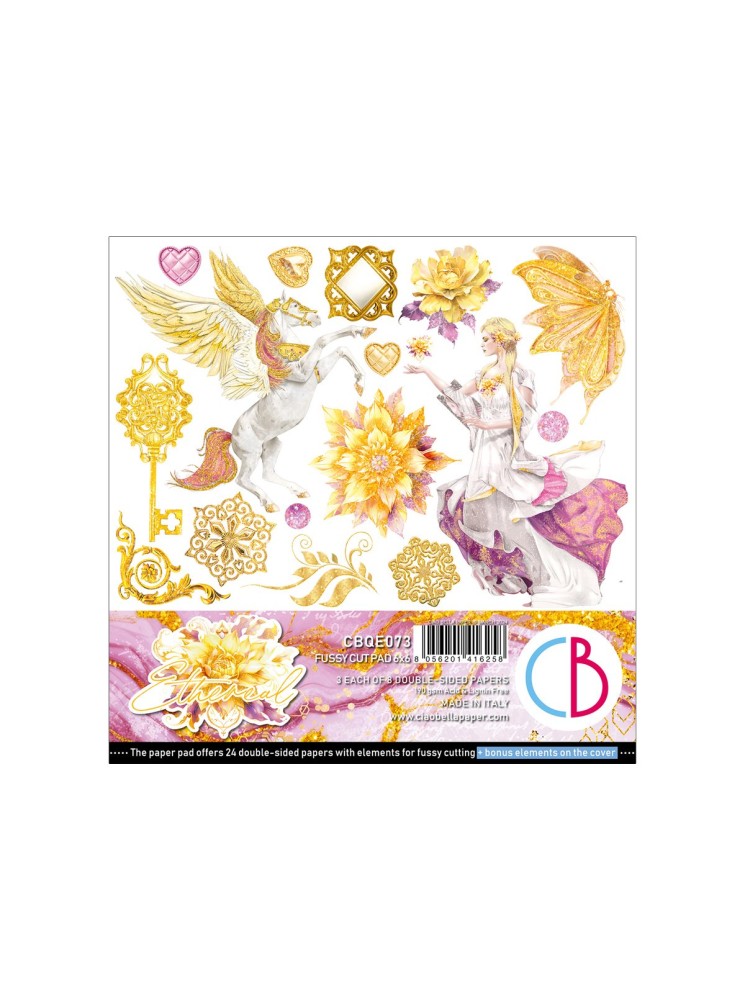 Pack papiers 15 x 15 cm - Collection "Ethereal" - Ciao Bella