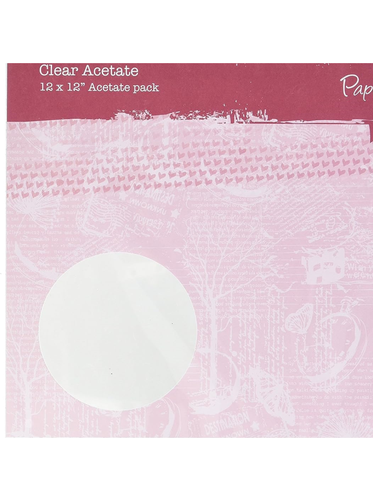 Feuille d'Acétate 30.5 x 30.5 cm - Tranparente - Docrafts