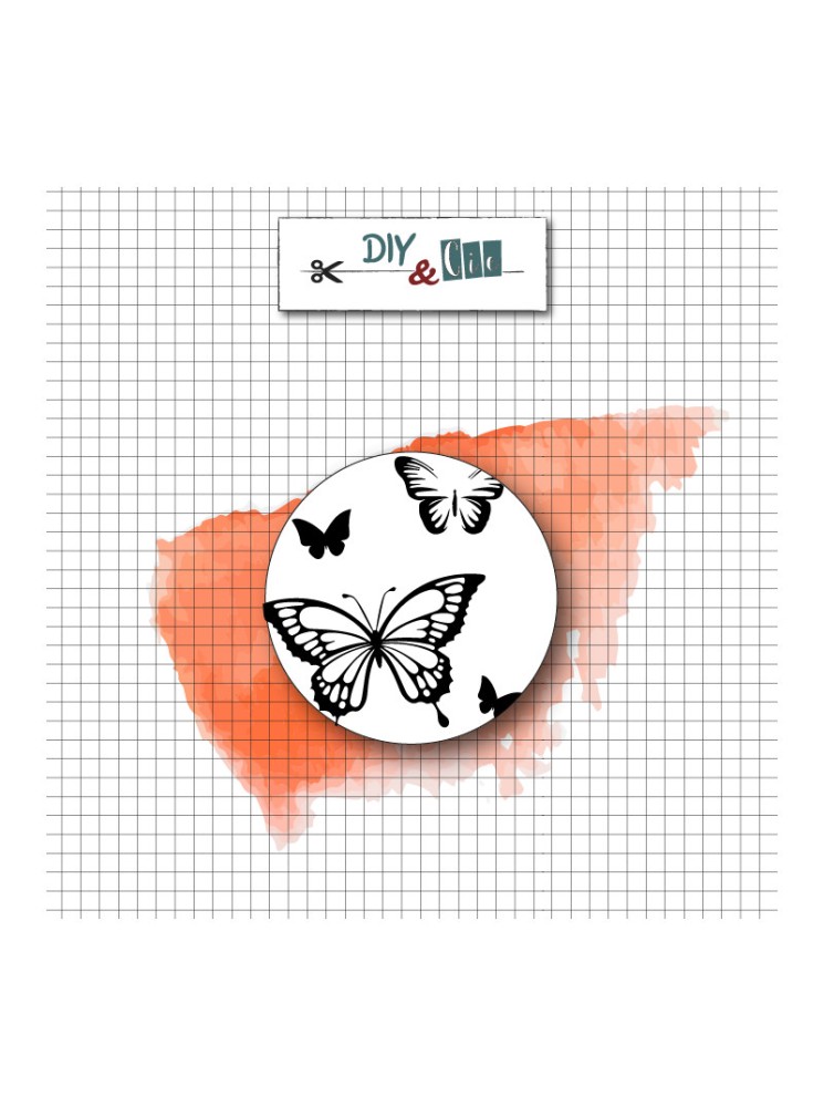 Sceau en laiton - Papillons - DIY & CIE