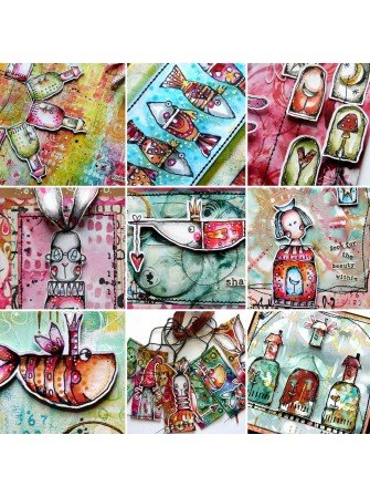 Mini tampon cling - 5 - Collection "Kate Crane" - PaperArtsy