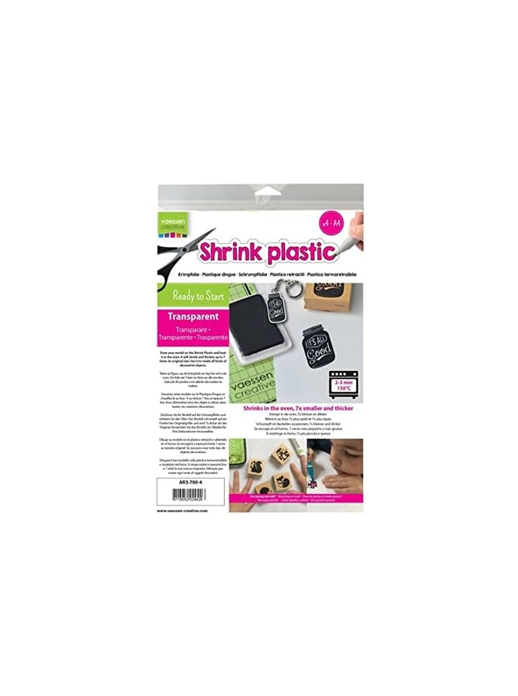 Plastique fou transparent A4 - Vaessen Créative