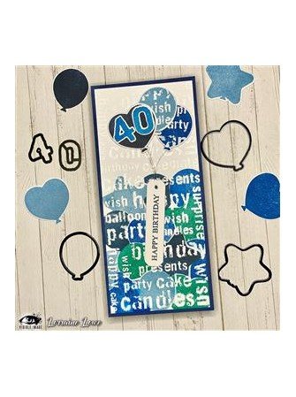 Grunge Birthday Words - Tampon clear - Visible Image