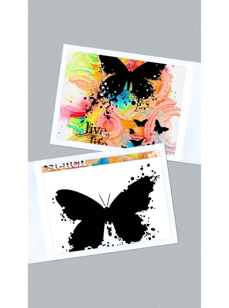 Combo Stencil et tampon - Butterfly - Visible Image