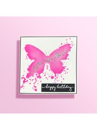 Combo Stencil et tampon - Butterfly - Visible Image