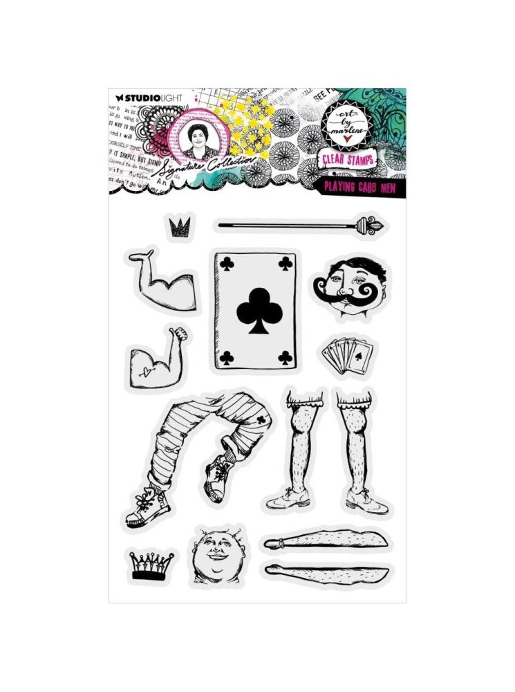 Playing Card men - Tampons clear - Collection Signature - Art by Marlene