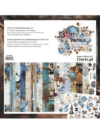 Pack papiers - Collection "Vintage in blue - 13 @rts