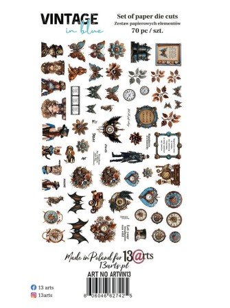 Die cuts - collection "Vintage in blue" - 13 @rts