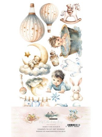 Pack de décors à découper  - Collection  "My little baby" - Boy  - Alchemy of Art