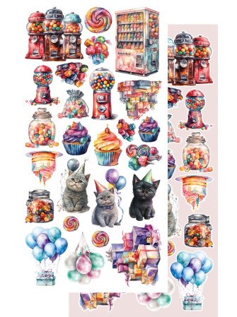 Pack de décors à découper  - Collection  "Happy Time"  - Alchemy of Art