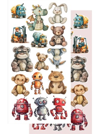 Pack de décors à découper  - Collection  "Happy Time"  - Alchemy of Art