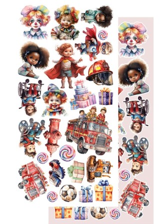 Pack de décors à découper  - Collection  "Happy Time"  - Alchemy of Art