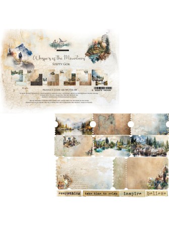 Pack papiers 20 x 20 cm - Collection "Whispers of the mountains" -  Alchemy of Art