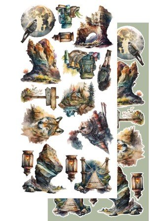 Pack de décors à découper  - Collection  "Whispers of the mountains"  - Alchemy of Art