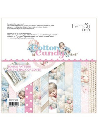 Pack papiers 20 x 20 cm - Collection "Cotton Candy" - Lemon Craft