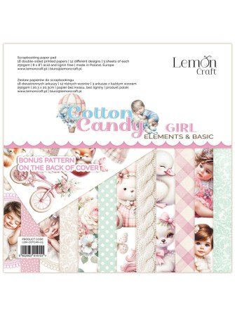 Pack papiers Elements - Girl - Collection "Cotton Candy" - Lemon Craft