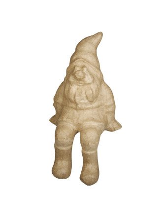 lutin assis papier maché