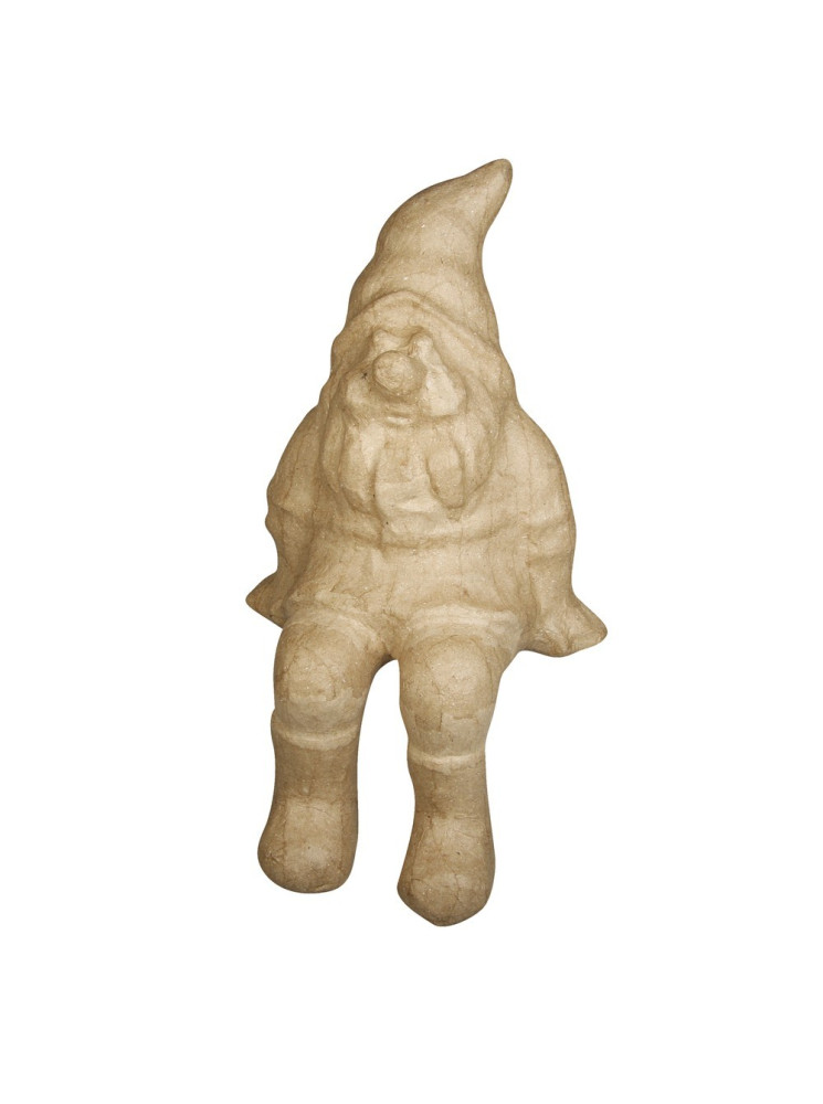 lutin assis papier maché lutin assis papier maché