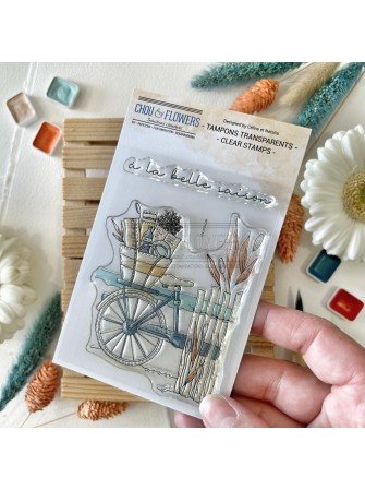Tampon Clear - La bicyclette - Collection "Souvenirs d'été" - Chou & Flowers