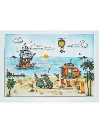 Tampon Clear N° 1183 : Caravan Palmeraie - Collection "Seaside Serenade" - Aall & Create