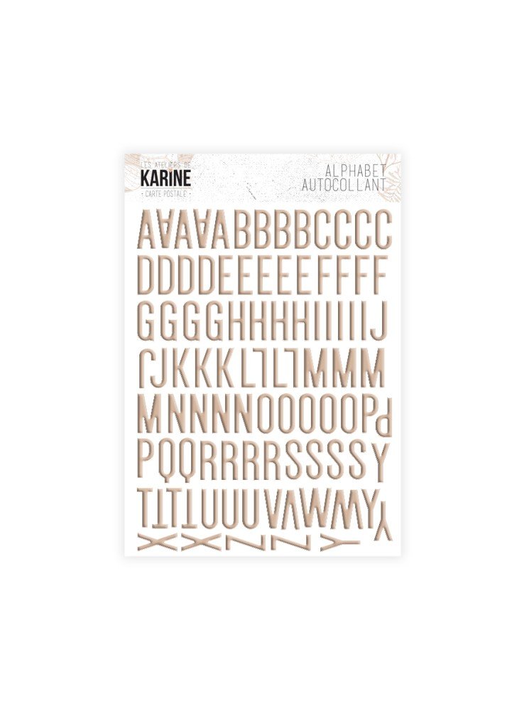 Alphabet Autocollant - Sable - Collection "Carte Postale" - Les Ateliers de Karine