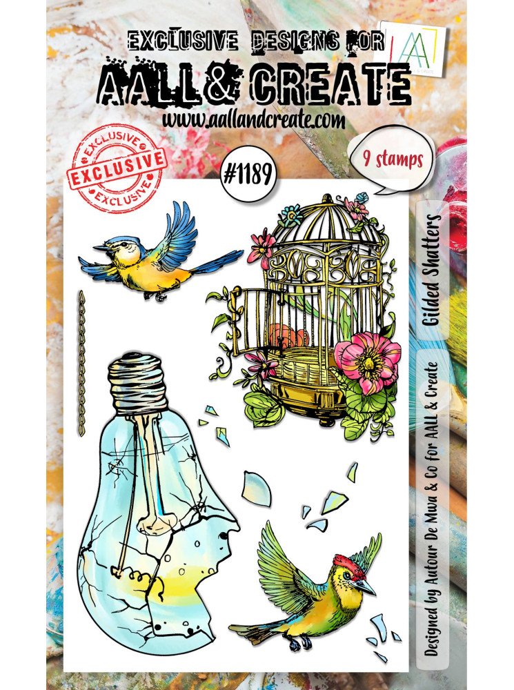 Tampon Clear N° 1189 : Gilded Shatters - Collection "Breakthrough Botanical" - Aall & Create