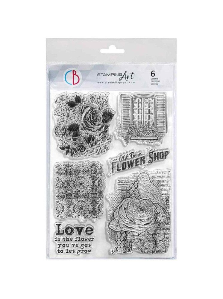 Tampon clear - Floral Elegance - Collection "Flower Shop" - Ciao Bella