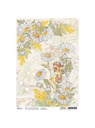 Feuille de riz - Daisies in...