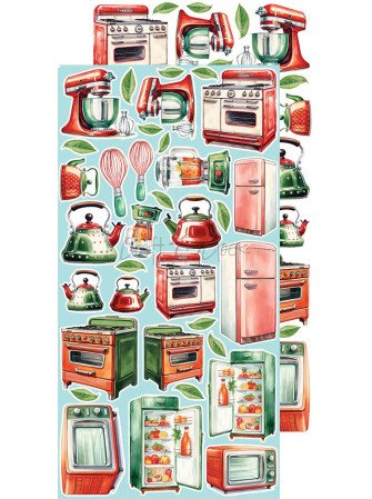 Pack de décors à découper - Kitchen & Food  - Collection  "Kitchen Mode"