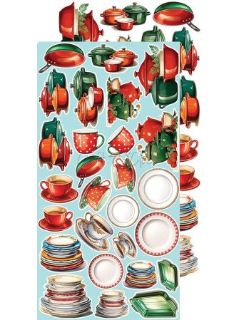 Pack de décors à découper - Kitchen & Food  - Collection  "Kitchen Mode"