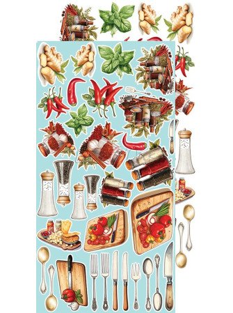 Pack de décors à découper - Kitchen & Food  - Collection  "Kitchen Mode"