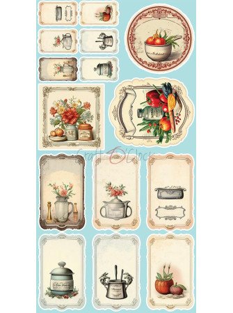 Pack de décors à découper - Kitchen & Food  - Collection  "Kitchen Mode"
