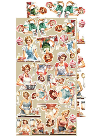 Pack de décors à découper - Mix  - Collection  "Kitchen Mode"  - Craft O'Clock
