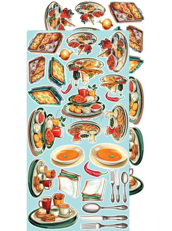 Pack de décors à découper - Mix  - Collection  "Kitchen Mode"