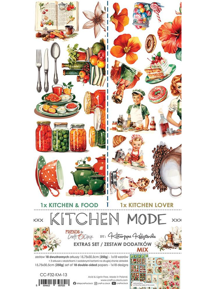 Pack de décors à découper - Mix  - Collection  "Kitchen Mode"