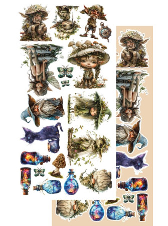 Pack de décors à découper  - Collection  "Tales of moss and fern"  - Alchemy of Art