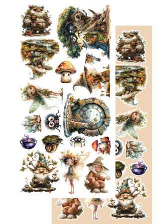 Pack de décors à découper  - Collection  "Tales of moss and fern"  - Alchemy of Art