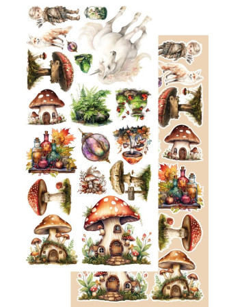 Pack de décors à découper  - Collection  "Tales of moss and fern"  - Alchemy of Art